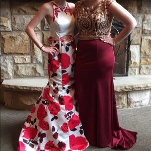 Long floral prom dress